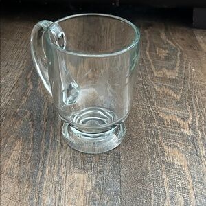 Princess House Heritage Large Super Grande Mug Etched Glass Footed Crystal